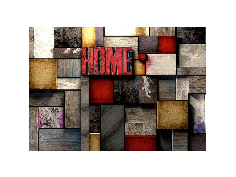 Papier Peint "Colorful Home" 70 x 100 cm