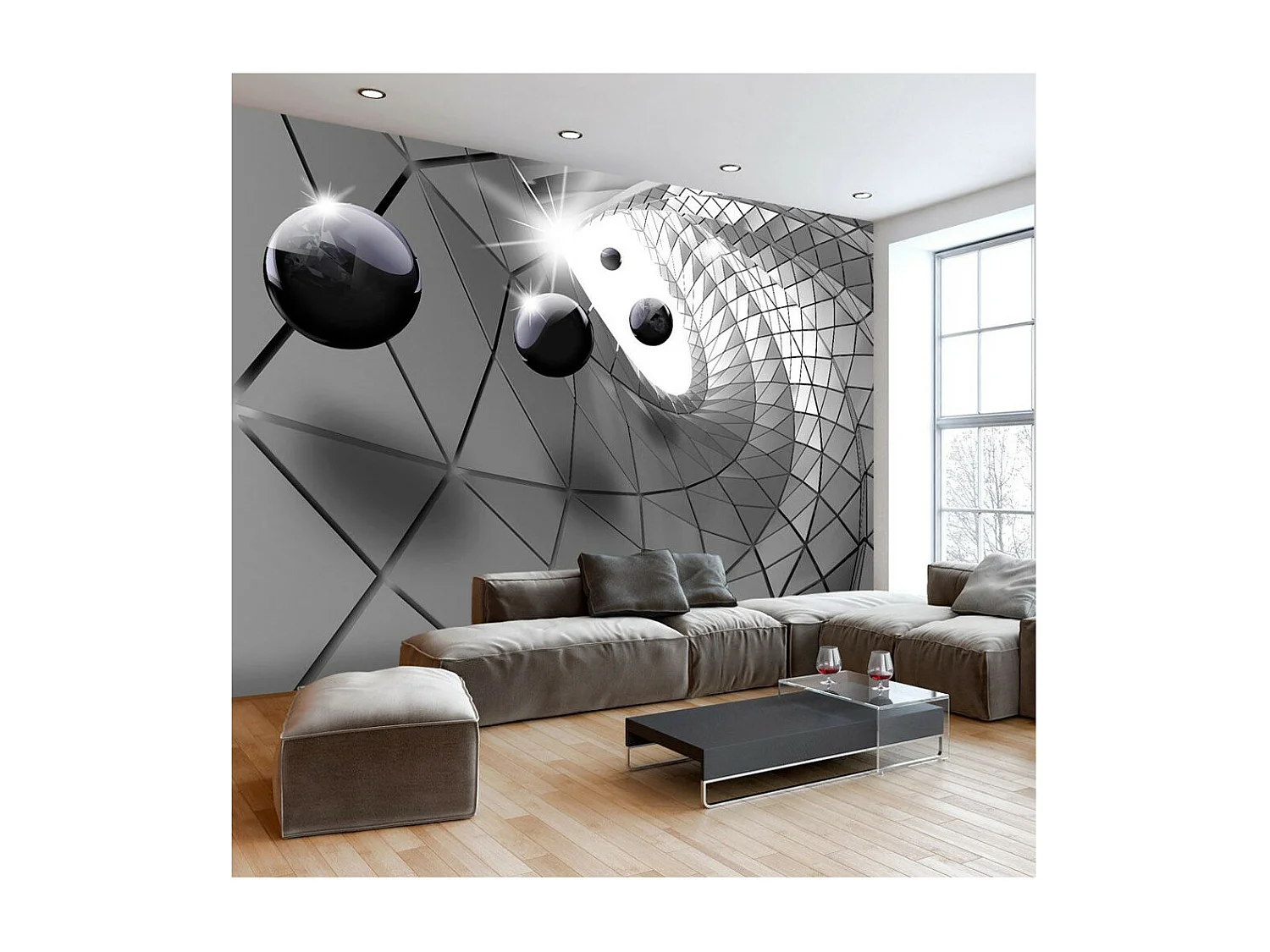 Papier Peint "Steel Illusion" 140 x 200 cm