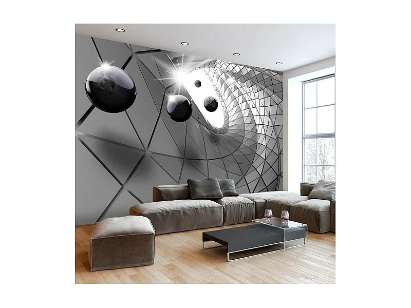 Papier Peint "Steel Illusion" 140 x 200 cm