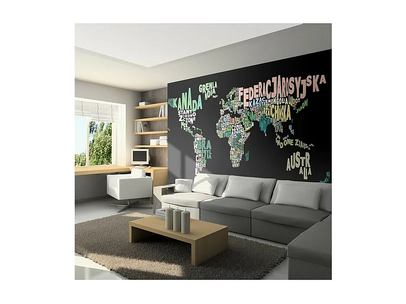 Papier Peint "Géographie en Français" 154 x 200 cm