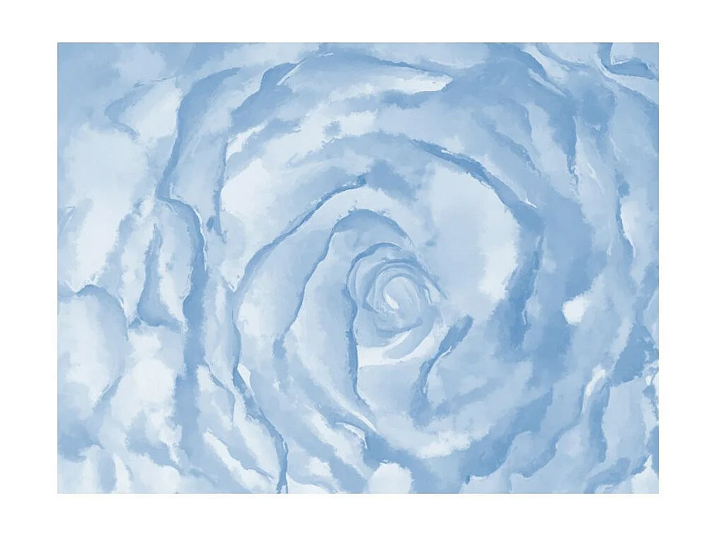 Papier Peint "Fleur Rose Bleue" 231 x 300 cm