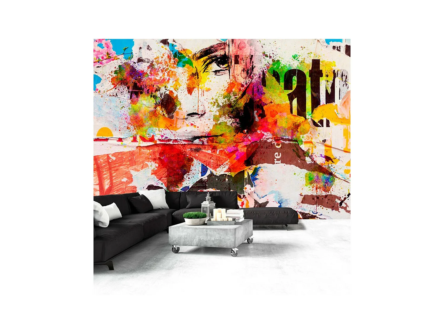 Papier Peint "City Collage" 140 x 200 cm
