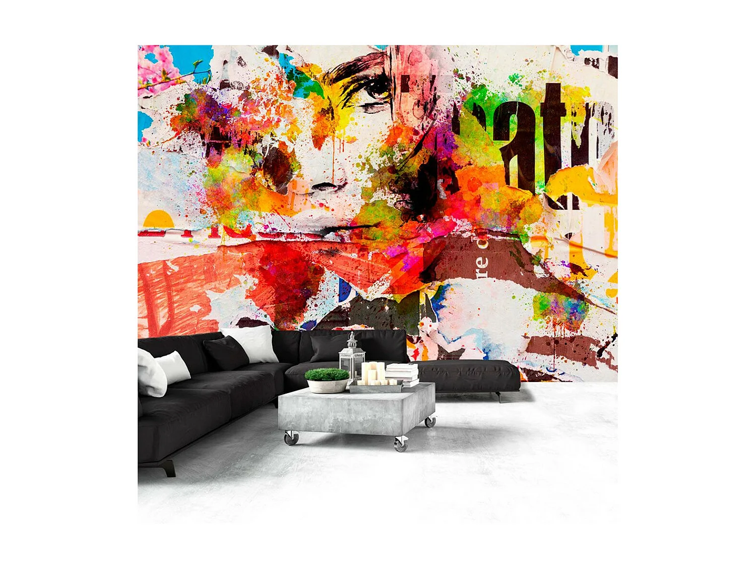 Papier Peint "City Collage" 140 x 200 cm