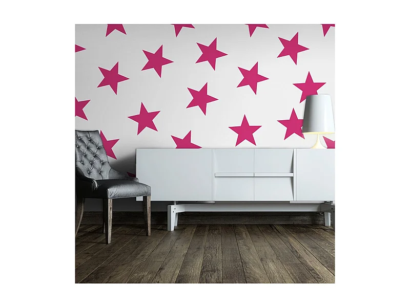 Papier Peint "Pink Star" 175 x 250 cm