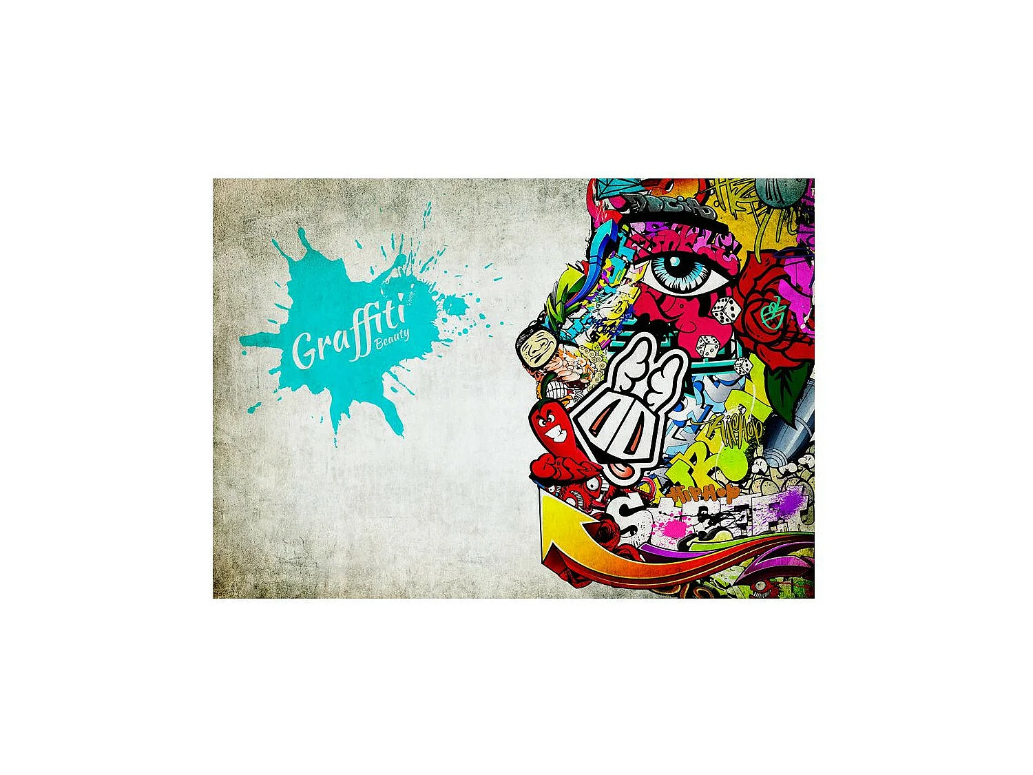 Papier Peint "Graffiti Beauty" 70 x 100 cm