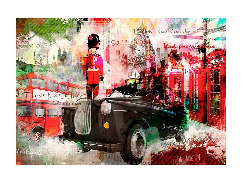 Papier Peint "Streets of London" 70 x 100 cm