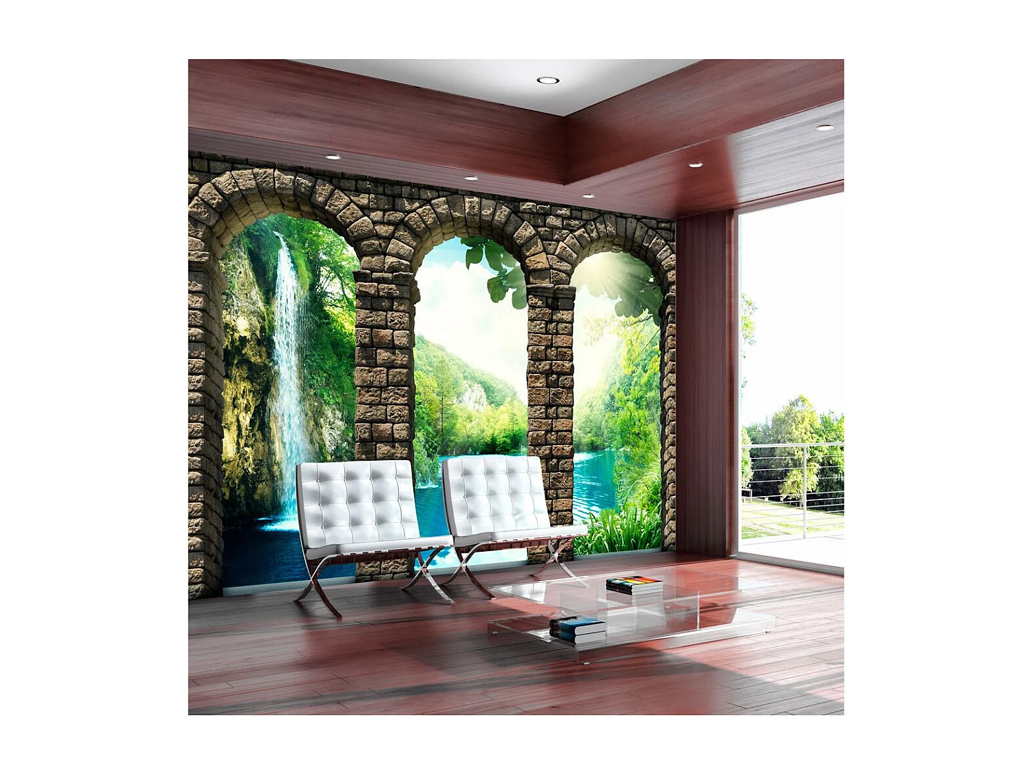 Papier Peint "Mysterious Waterfall" 70 x 100 cm