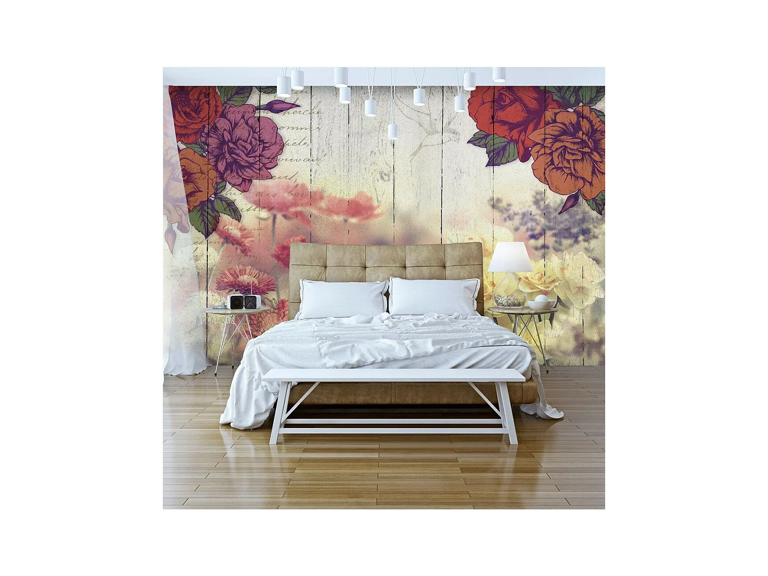 Papier Peint "Vintage Flowers" 210 x 300 cm