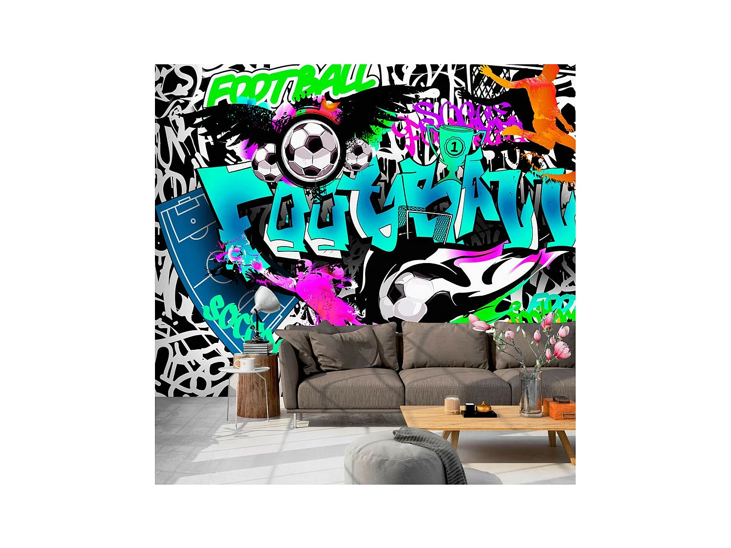 Papier Peint "Sports Graffiti" 70 x 100 cm