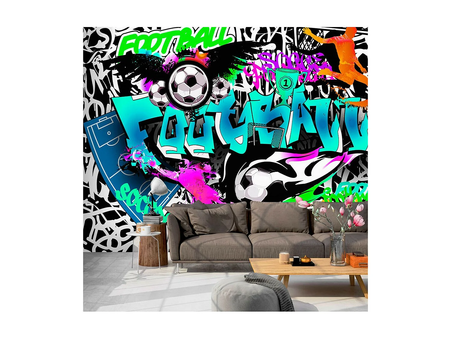 Papier Peint "Sports Graffiti" 70 x 100 cm
