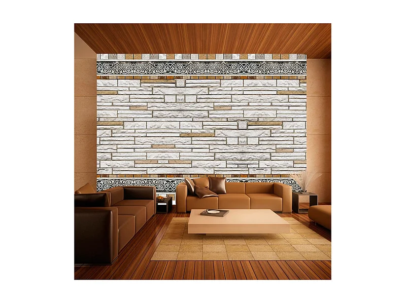 Papier Peint "Mosaique en Pierre" 70 x 100 cm