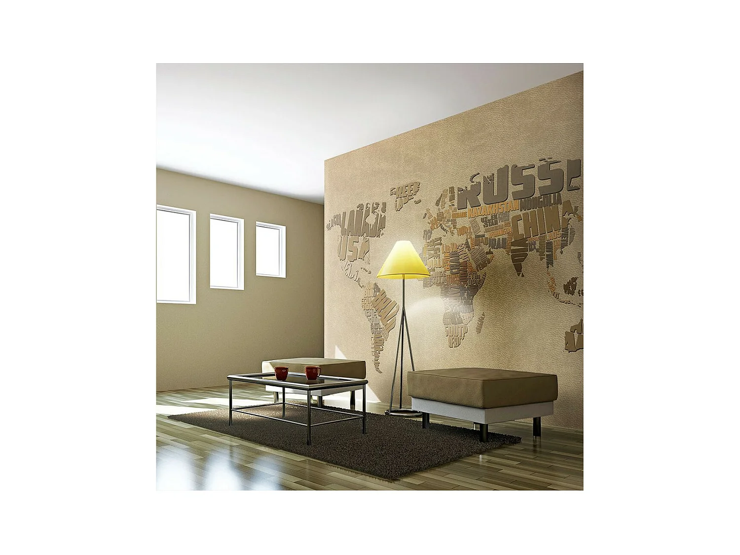 Papier Peint "Explorers' Map of the World" 231 x 300 cm