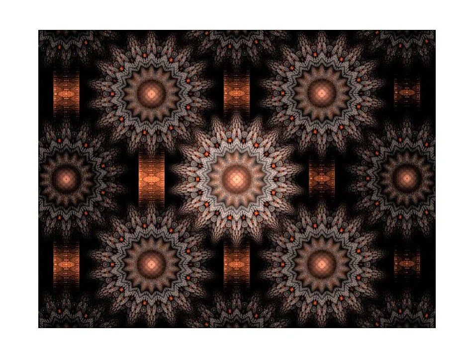 Papier Peint "Figure Fractale Fantaisie" 231 x 300 cm