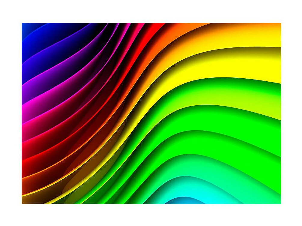 Papier Peint "Rainbow Waves II" 210 x 300 cm