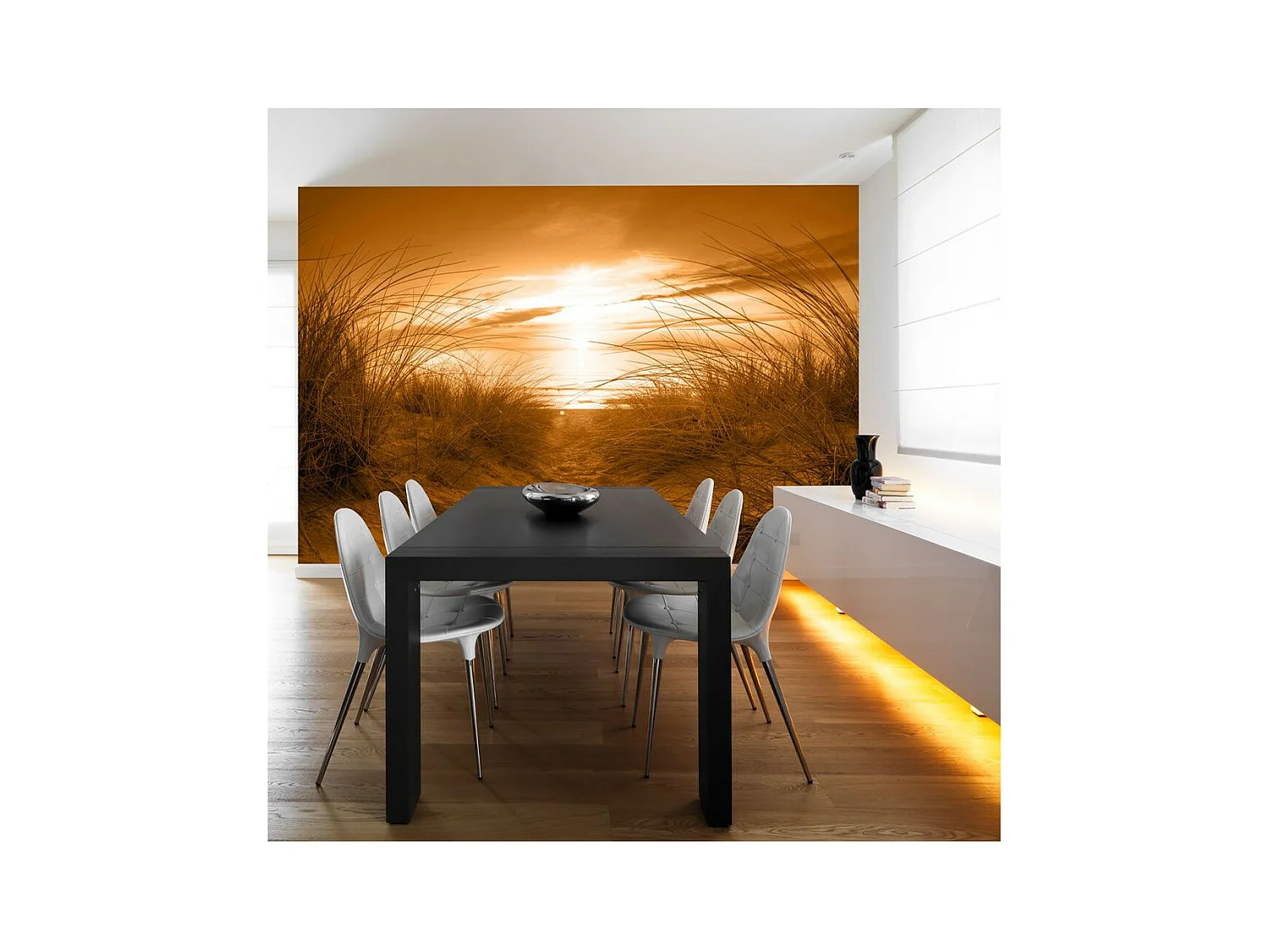 Papier Peint "Plage Sépia" 140 x 200 cm