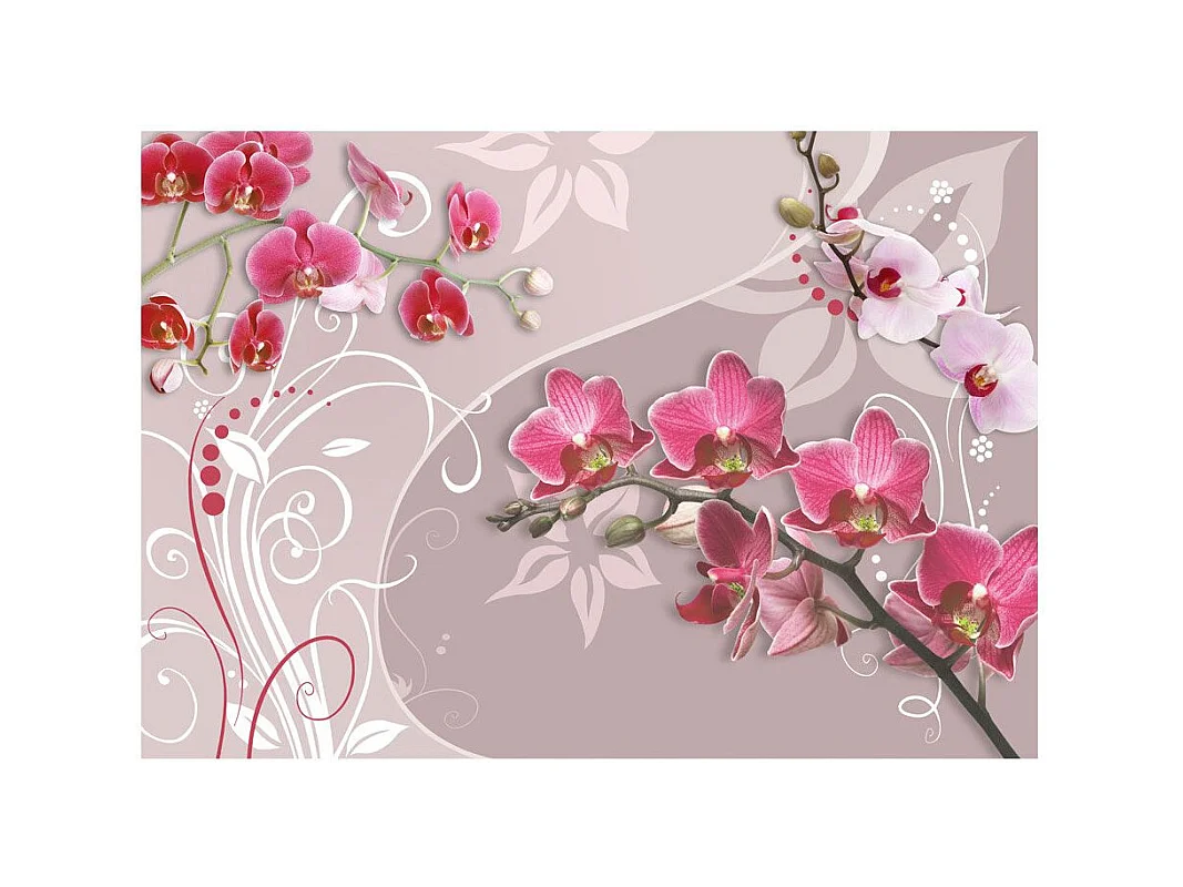Papier Peint "Flight of Pink Orchids" 105 x 150 cm