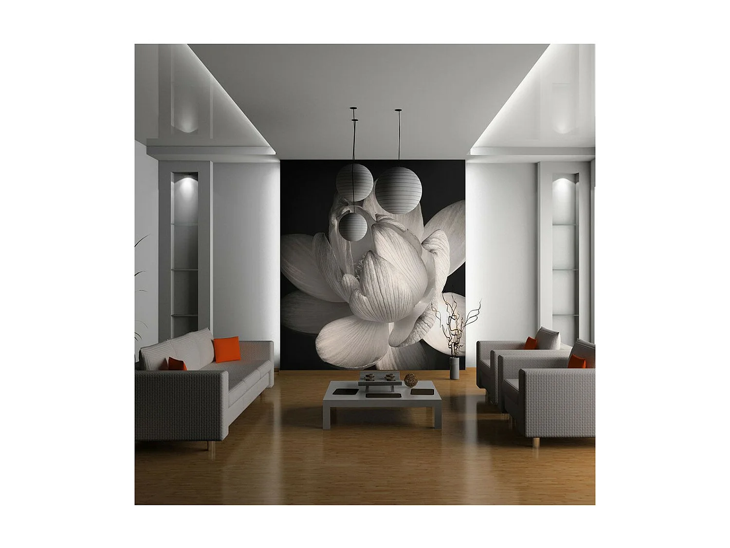 Papier Peint "Fleur de Lotus" 154 x 200 cm