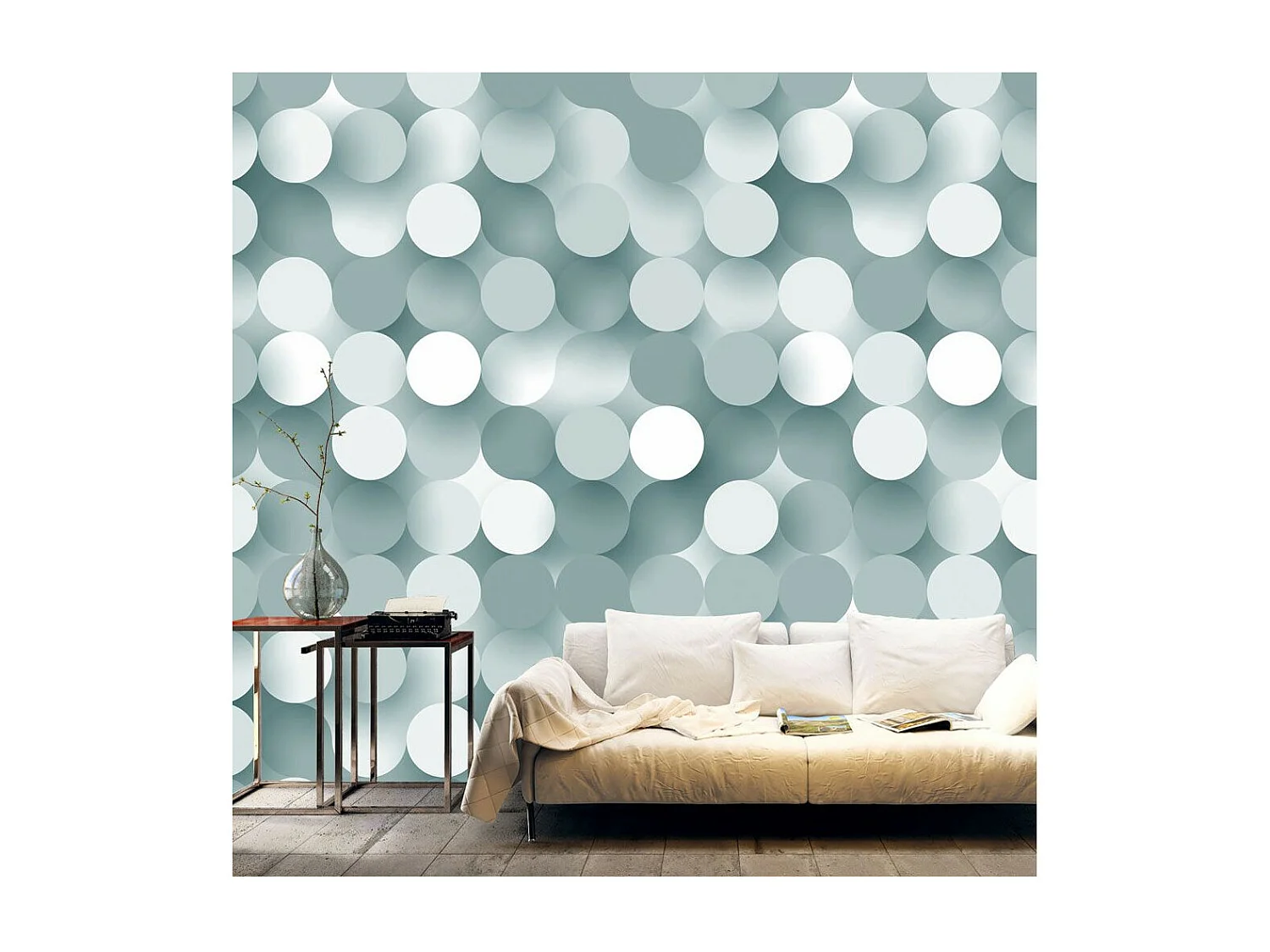 Papier Peint "In the Net of Grey" 70 x 100 cm