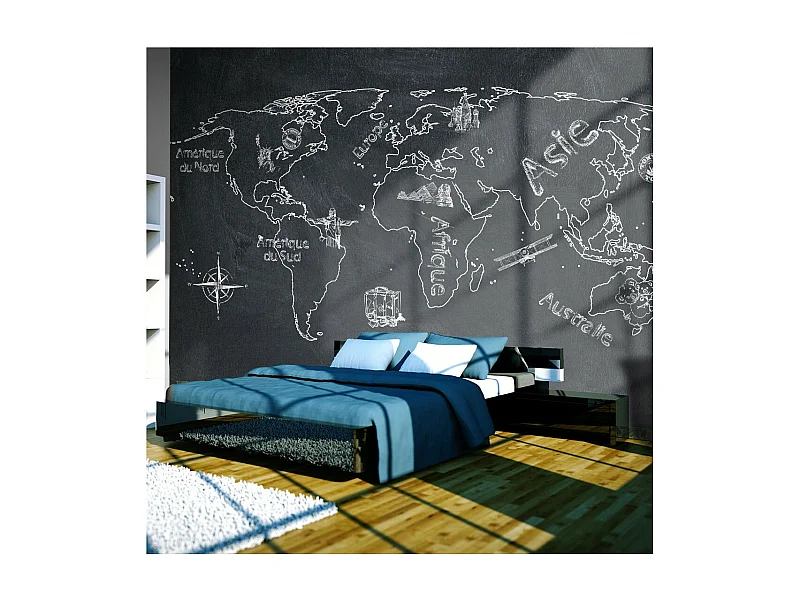 Papier Peint "Small Travel. Large Travel en Français" 231 x 300 cm