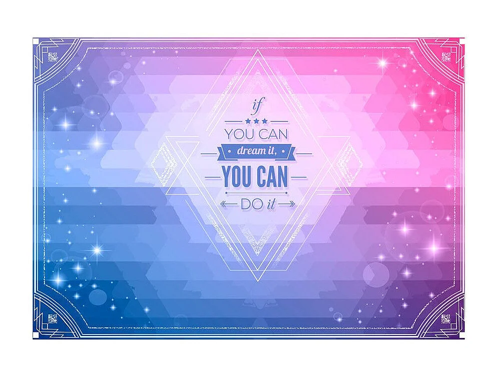 Papier Peint "If You Can Dream It, You Can Do It!" 70 x 100 cm