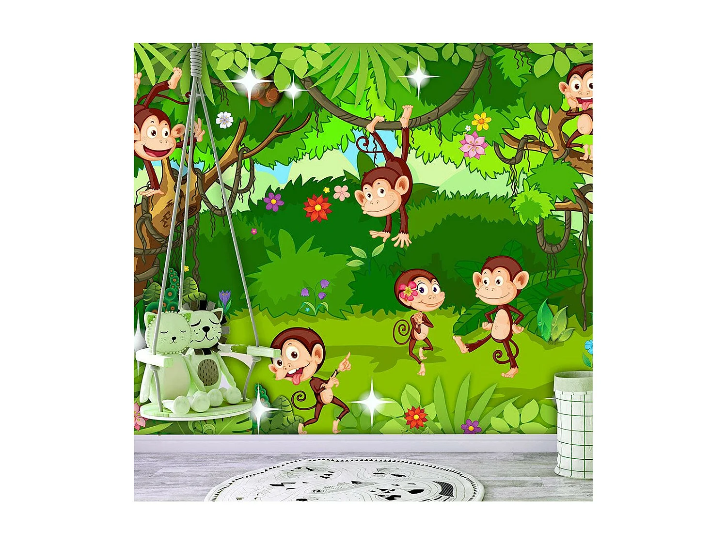 Papier Peint "Monkey Tricks" 175 x 250 cm