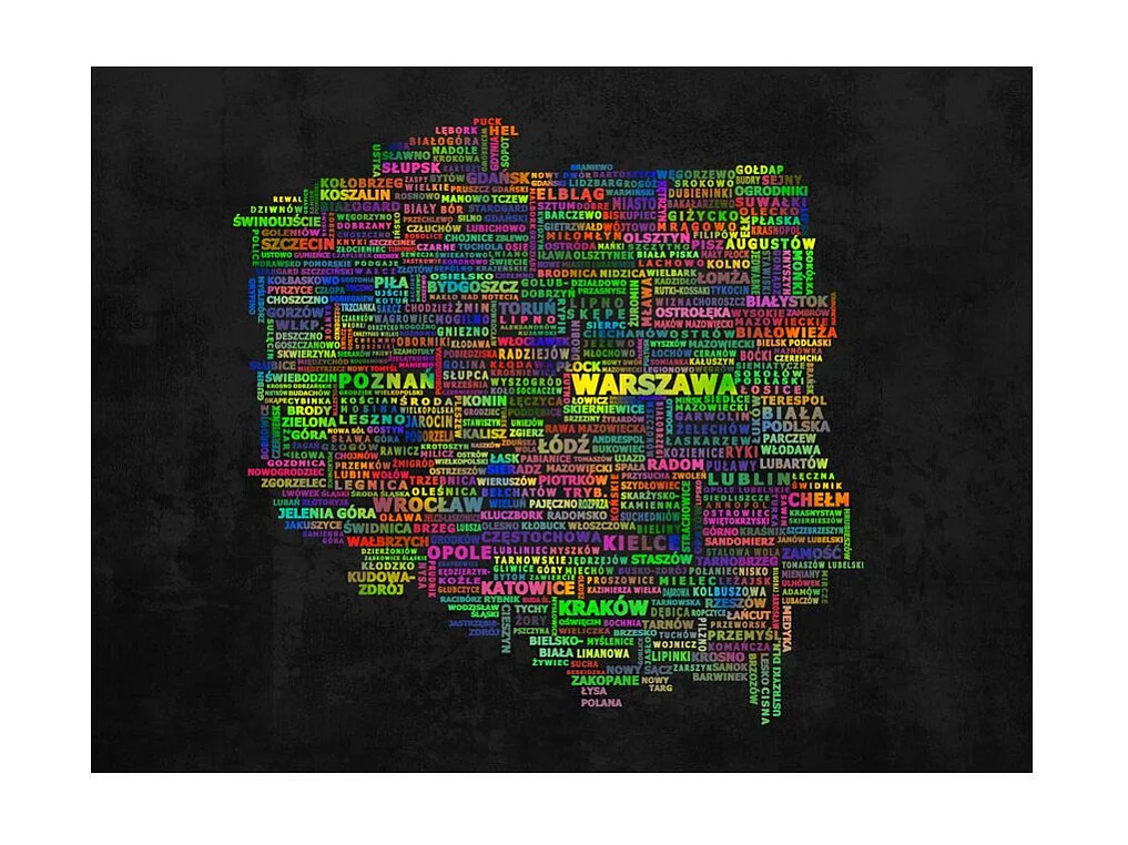 Papier Peint "The Map of Poland" 231 x 300 cm