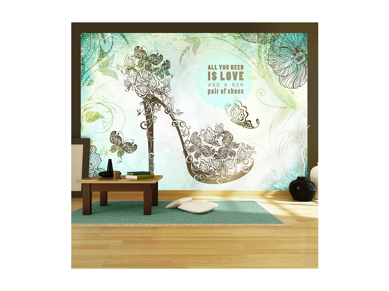 Papier Peint "All You Need is  a New Pair of Shoes" 140 x 200 cm