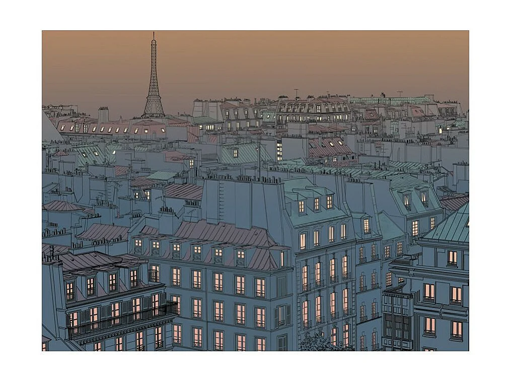 Papier Peint "Bonsoir Paris !" 309 x 400 cm