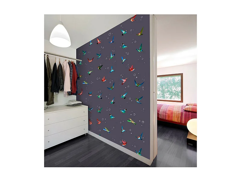 Papier Peint "Flight of Hummingbirds" 50x1000cm