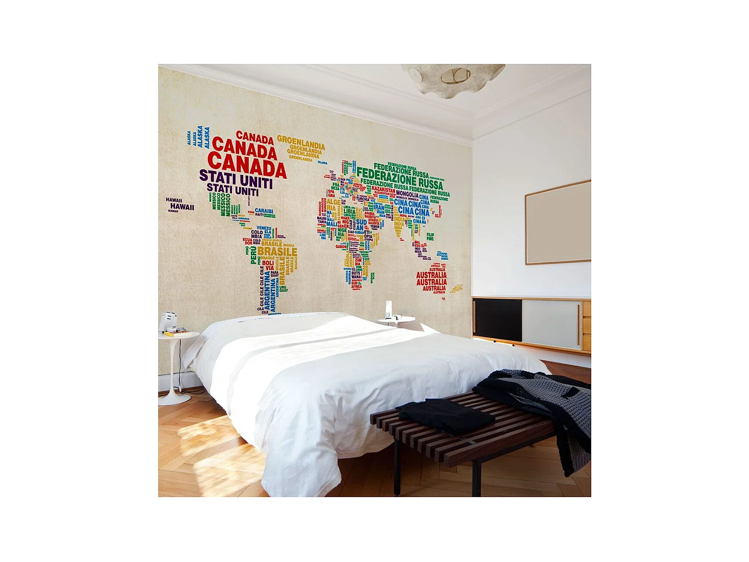 Papier Peint "Carte en Italien" 231 x 300 cm