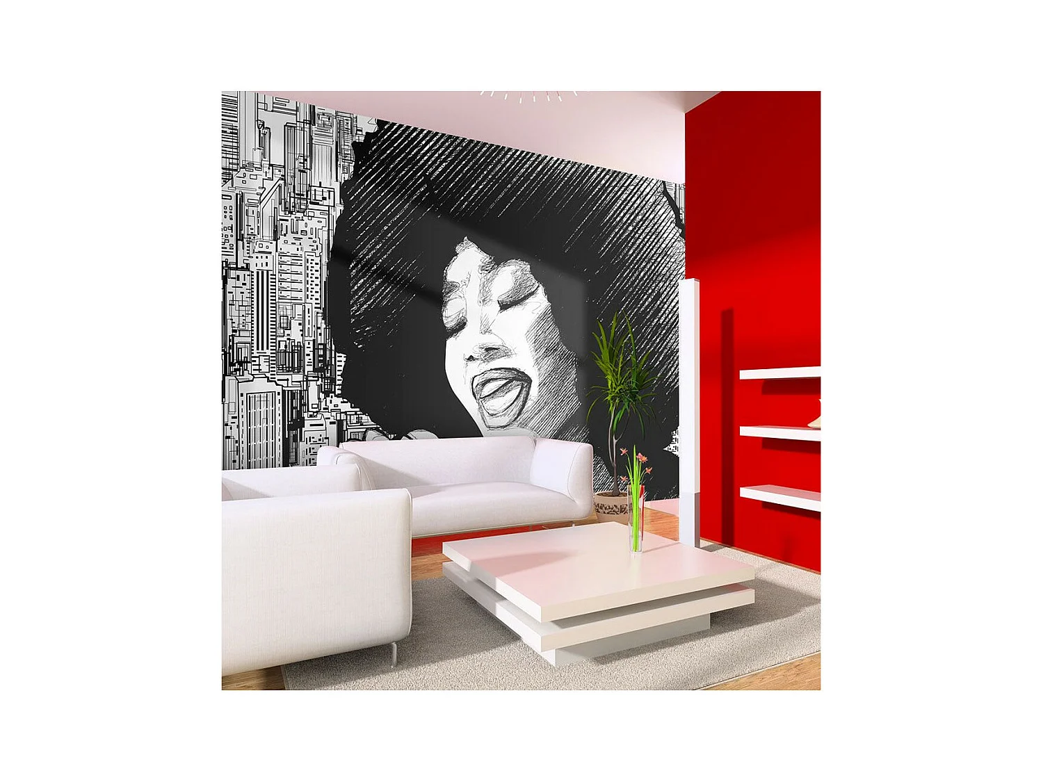 Papier Peint "Chanteuse de Jazz" 270 x 350 cm