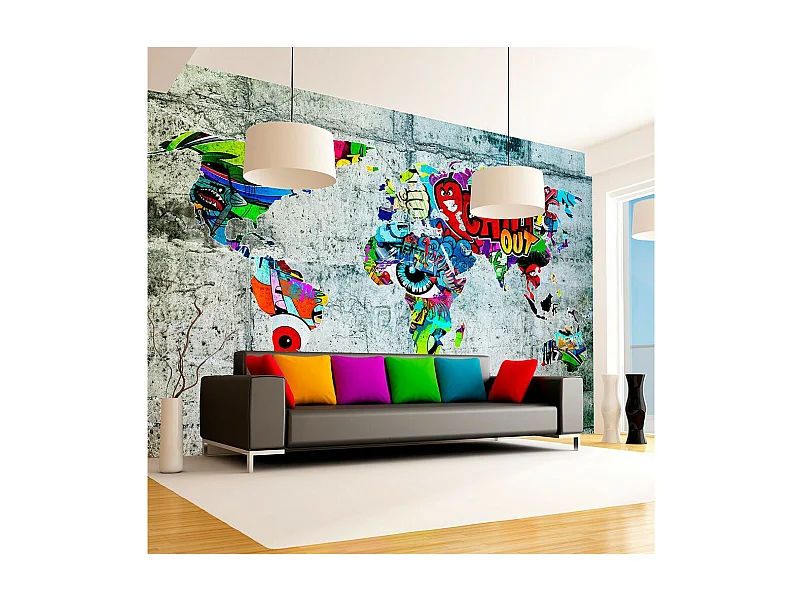 Papier Peint "Map Graffiti" 105 x 150 cm