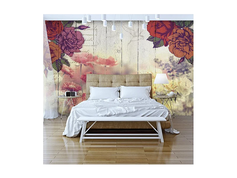 Papier Peint "Vintage Flowers" 140 x 200 cm