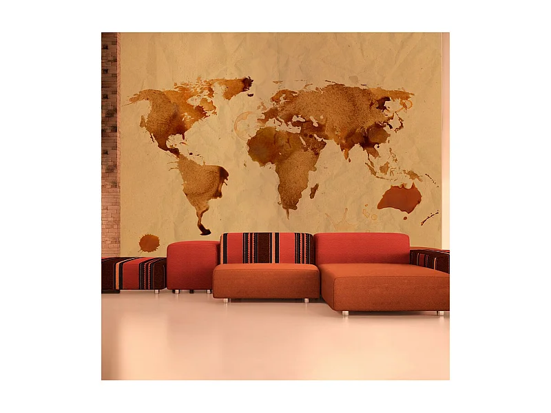 Papier Peint "Tea Map of the World" 154 x 200 cm