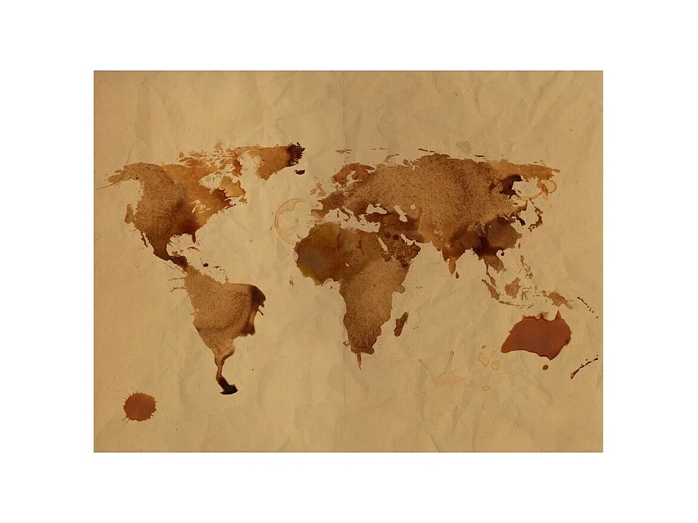 Papier Peint "Tea Map of the World" 154 x 200 cm