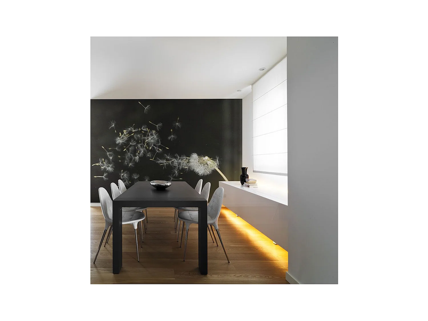 Papier Peint "Graines de Dent de Lion Emportées par le Vent" 270 x 350 cm