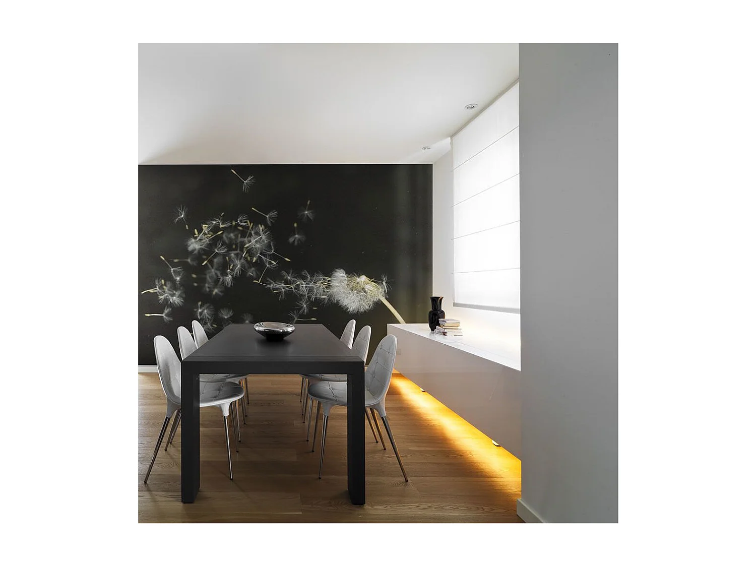 Papier Peint "Graines de Dent de Lion Emportées par le Vent" 270 x 350 cm