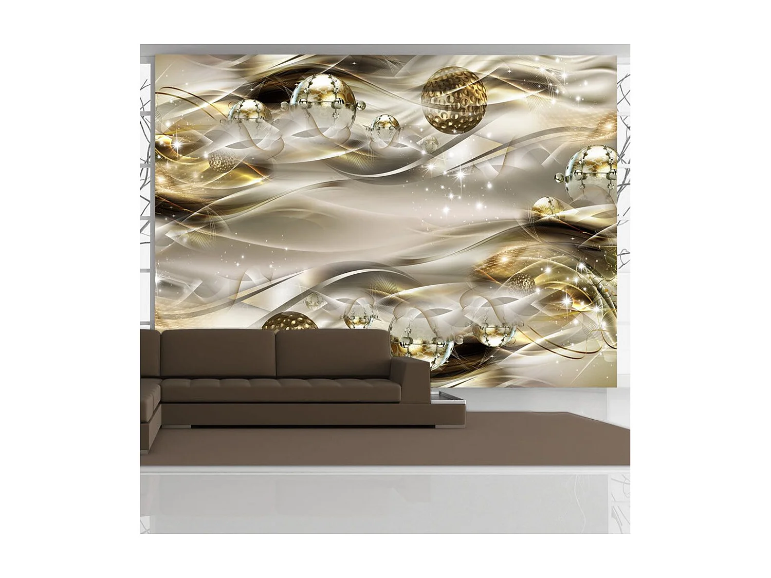 Papier Peint "Golden Nebula" 105 x 150 cm