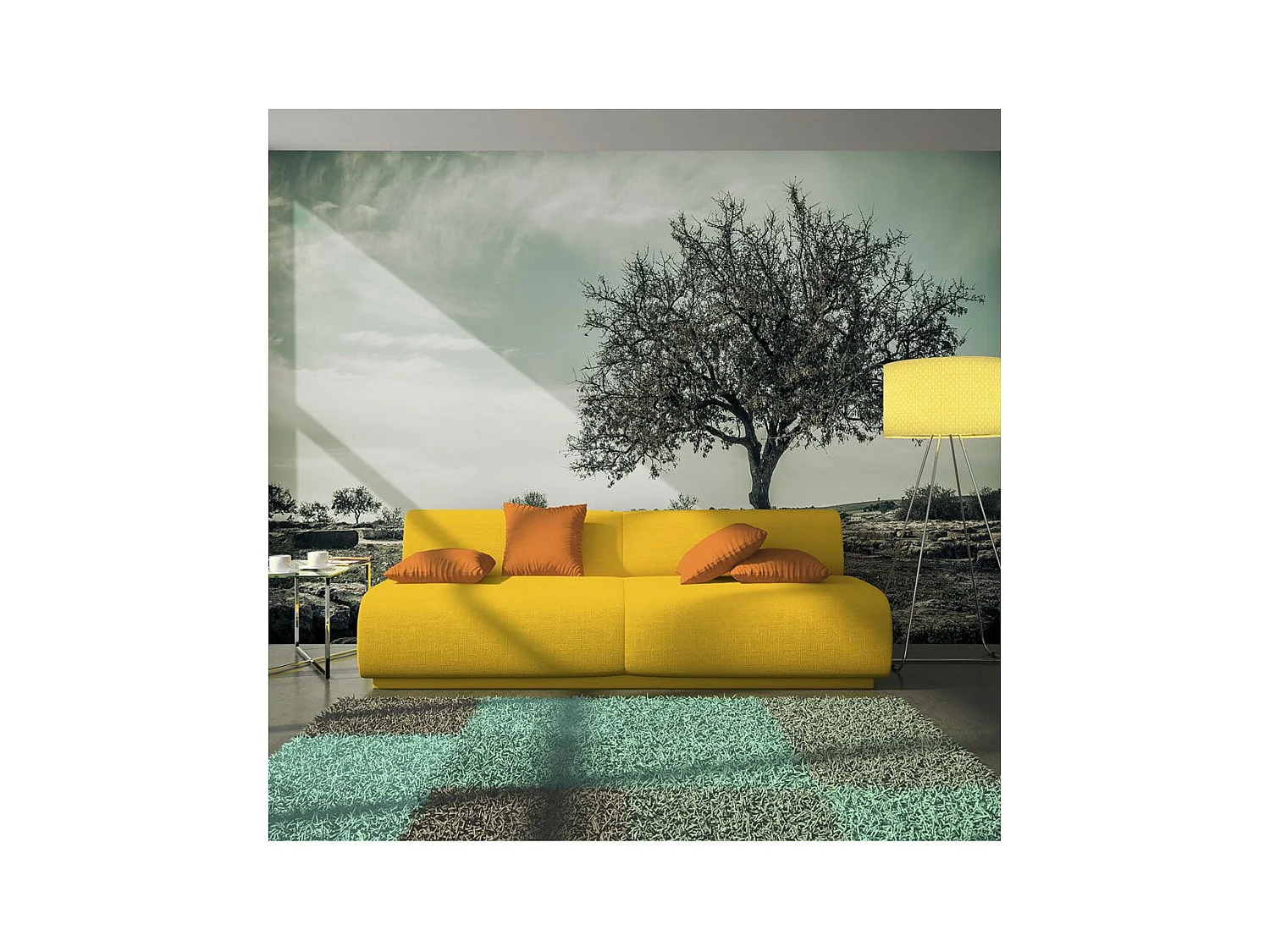 Papier Peint "Arbre Vintage" 154 x 200 cm