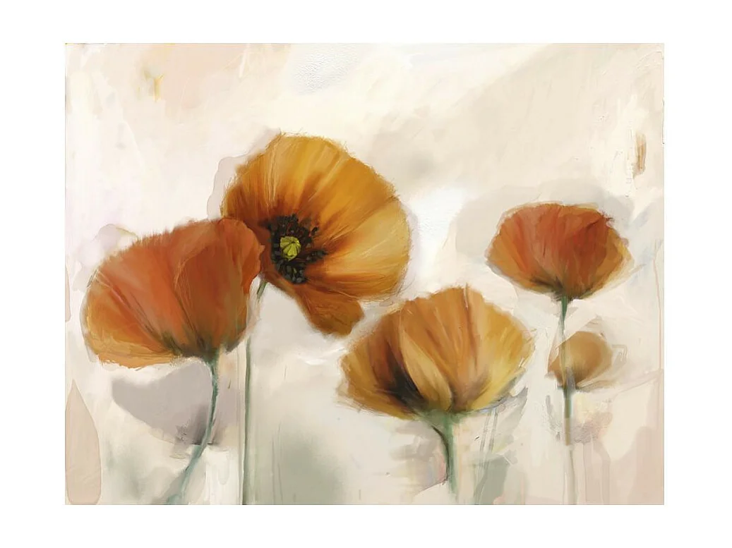 Papier Peint "Coquelicots Vintage" 193 x 250 cm