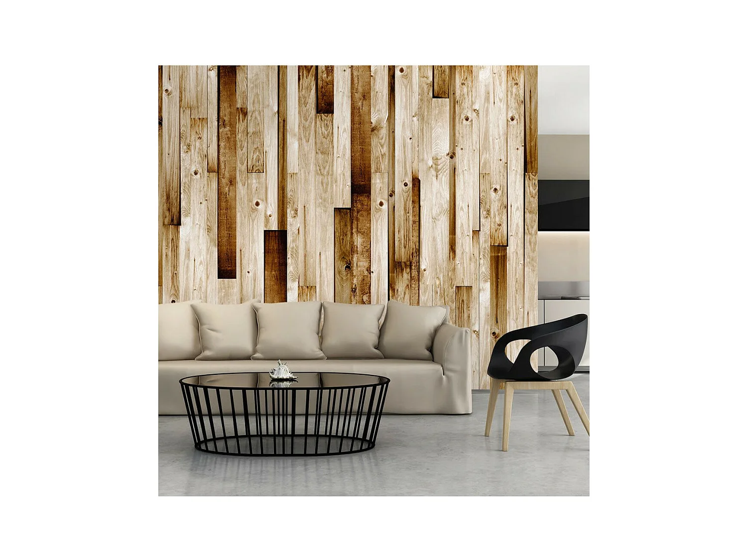 Papier Peint "Planches en Bois" 105 x 150 cm