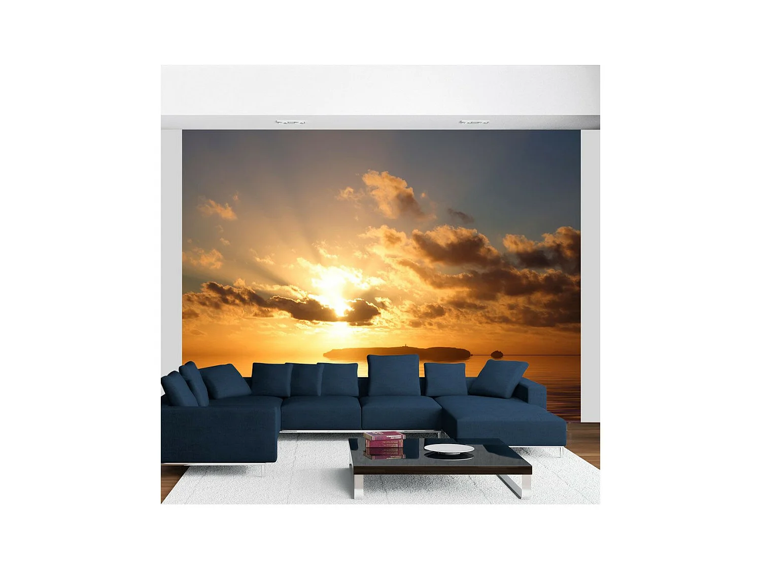 Papier Peint "Mer Coucher de Soleil" 270 x 350 cm