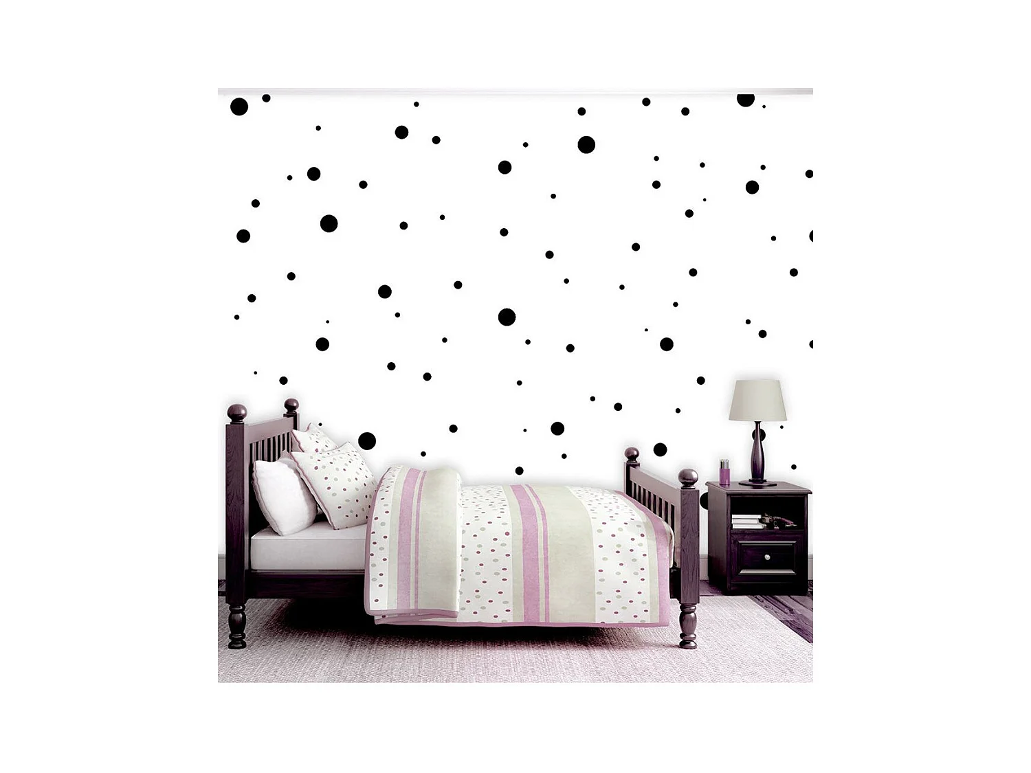 Papier Peint "Stylish Dots" 50x1000cm