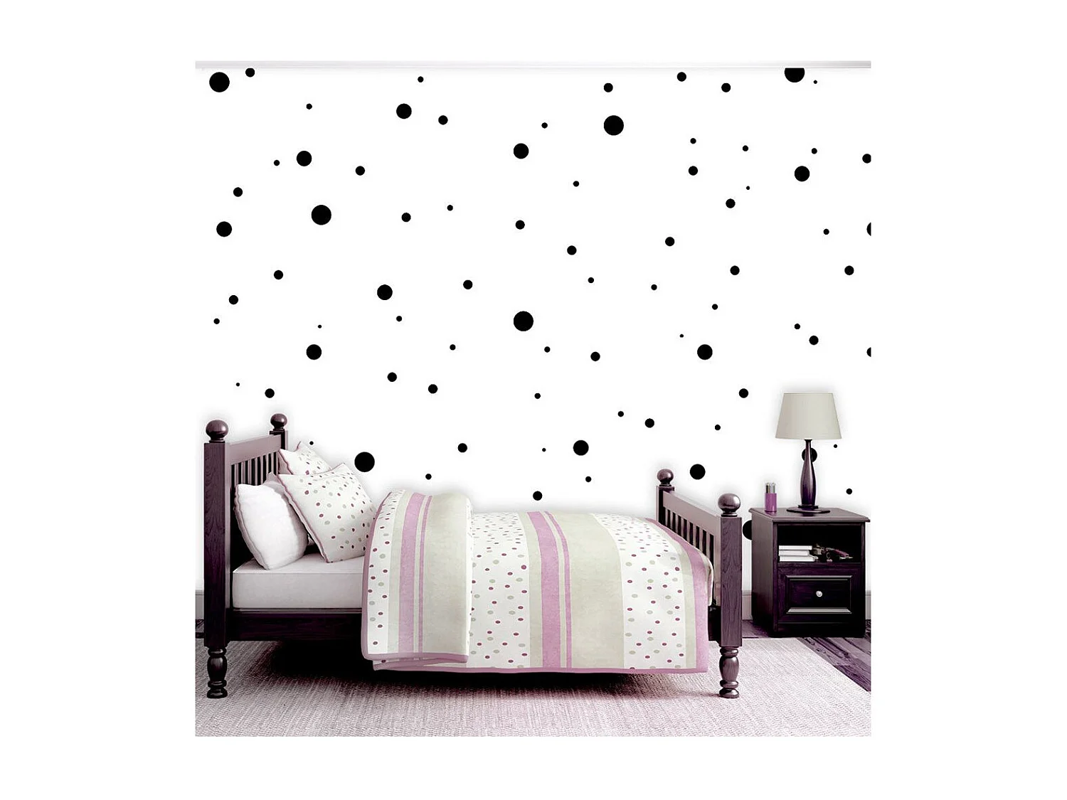 Papier Peint "Stylish Dots" 50x1000cm