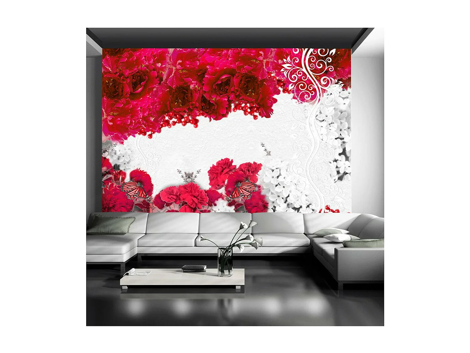 Papier Peint "Colors of Spring : Red" 210 x 300 cm