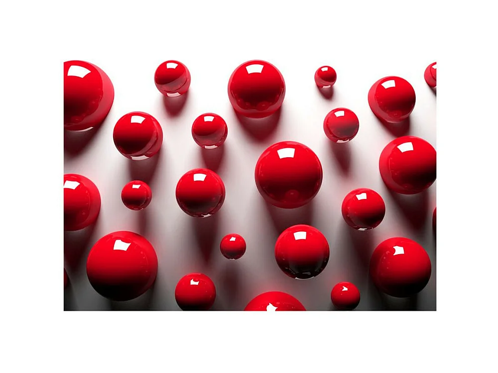 Papier Peint "Red Balls" 105 x 150 cm