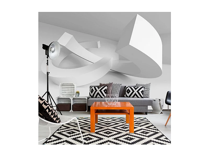 Papier Peint "White Duet" 245 x 350 cm