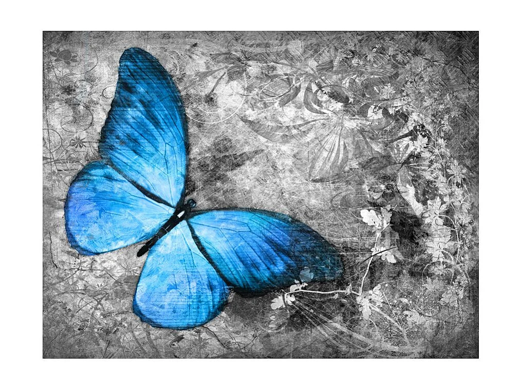 Papier Peint "Blue Butterfly" 154 x 200 cm
