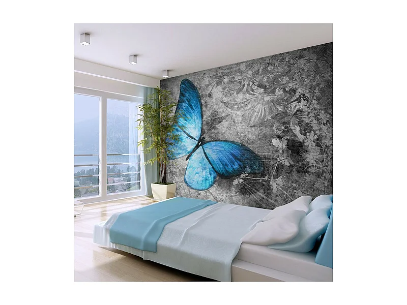 Papier Peint "Blue Butterfly" 154 x 200 cm