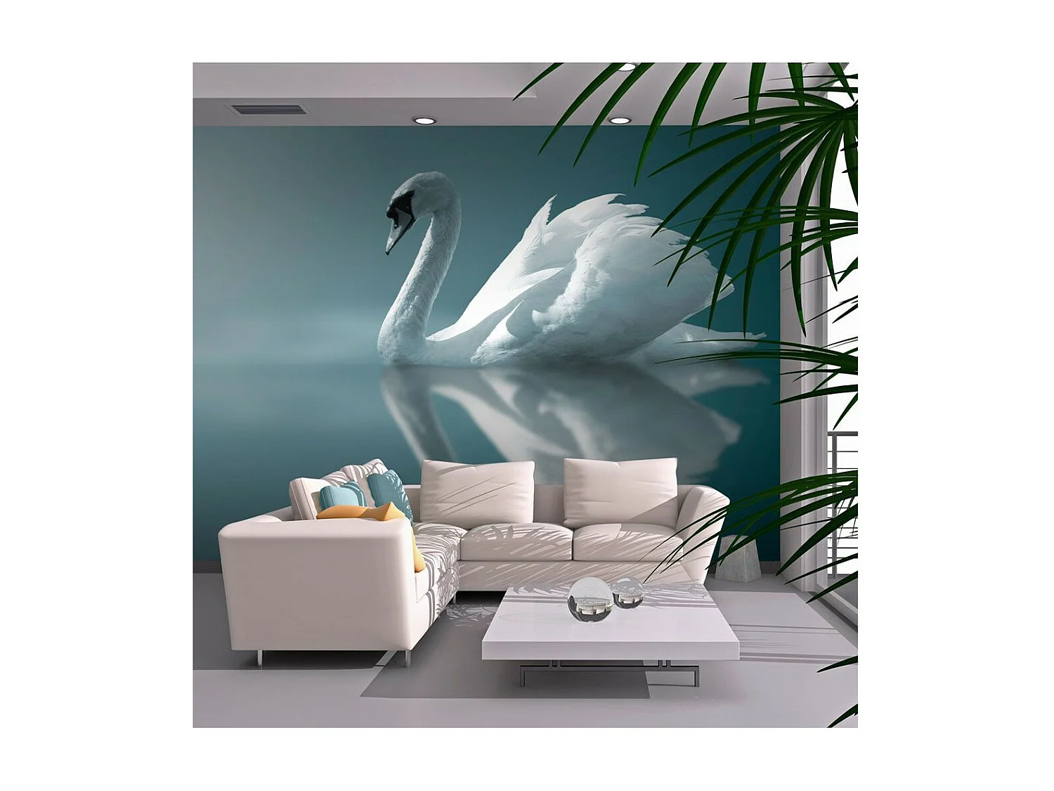 Papier Peint "Cygne Blanc" 231 x 300 cm